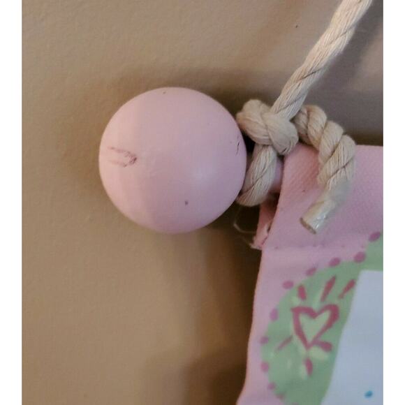 Kids Wall Growth Chart Princess Children Room Decor Pink & Green Canvas Height - Picture 5 of 10